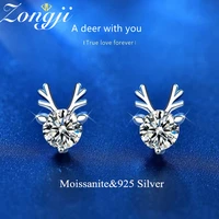 real 1 carat d color moissanite womens earrings 100 sterling silver earrings 2022 trend wedding jewelry birthday gifts