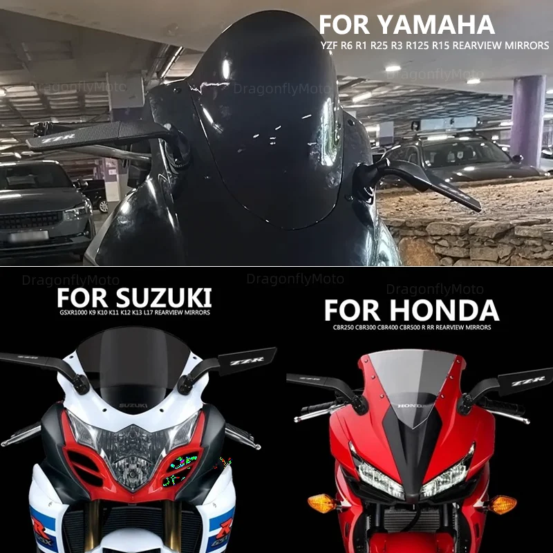 Зеркала на крыле мотоцикла для Kawasaki ZZR600 ZZR1200 1400 ZZR 600 1200 регулируемое вращающееся