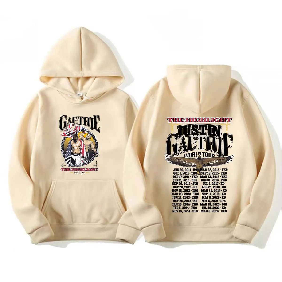 Фото Толстовка The Highlight Justin Gaethje World Tour, мужская одежда, модные толстовки с длинными рукавами, осенне-зимние пуловеры-бодивармэры №5