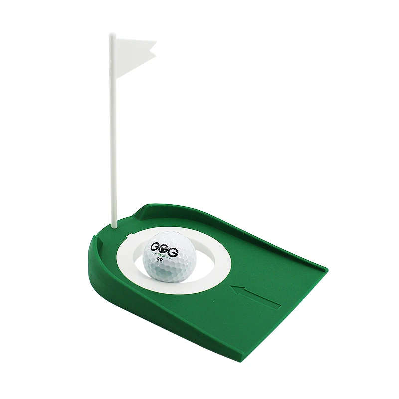 Putting Cup With Hole Flag Return Ball Training Putter Pract