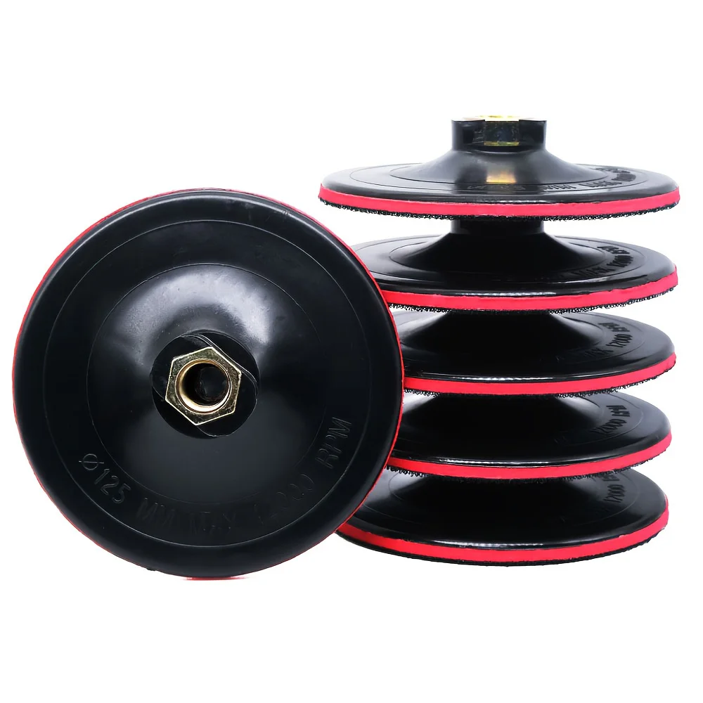 

1 Шт. 5-дюймовая Полировальная Подушечка, Пластиковая Подложка M14, Резьба 5/8-11 Для Угловой Шлифовальной Машины