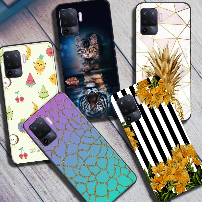 

For Oppo Reno5 Lite Case Phone Cover Cases For OPPO Reno 5 Lite A F K Z 5F 5K 5Z 5A 5G Reno5k Fundas Soft TPU Bumpers Printed