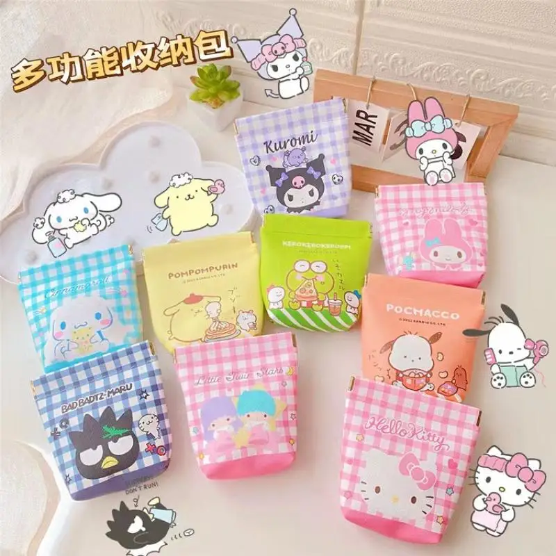 

Новинка Sanrio мультфильм Китти понравило Cinnamoroll многофункциональная сумка для хранения Портативная сумка для смены наушников и карт милый по...
