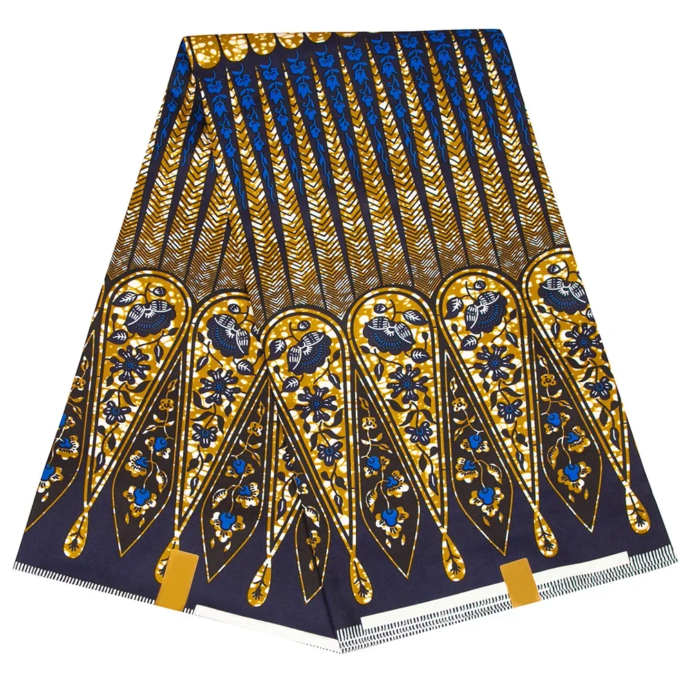 Нигерийский Африканский полиэстер Анкара восковая ткань 2024 новейшая с принтом