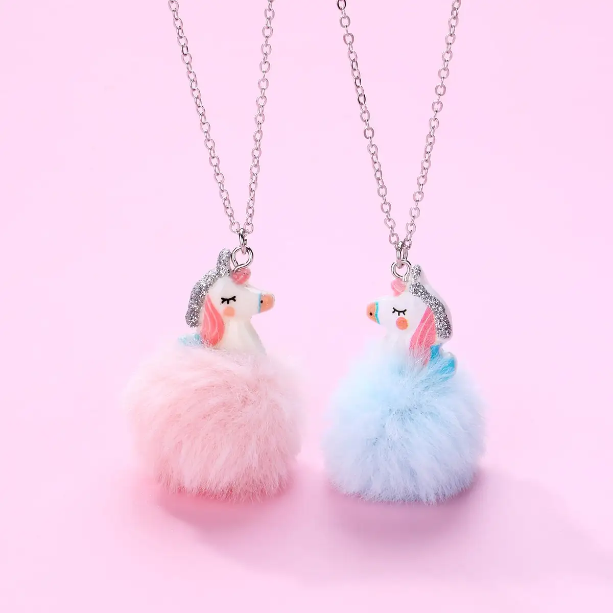 Плюшевый шар искусственная смола милый кулон ожерелье для осени и зимы ювелирные