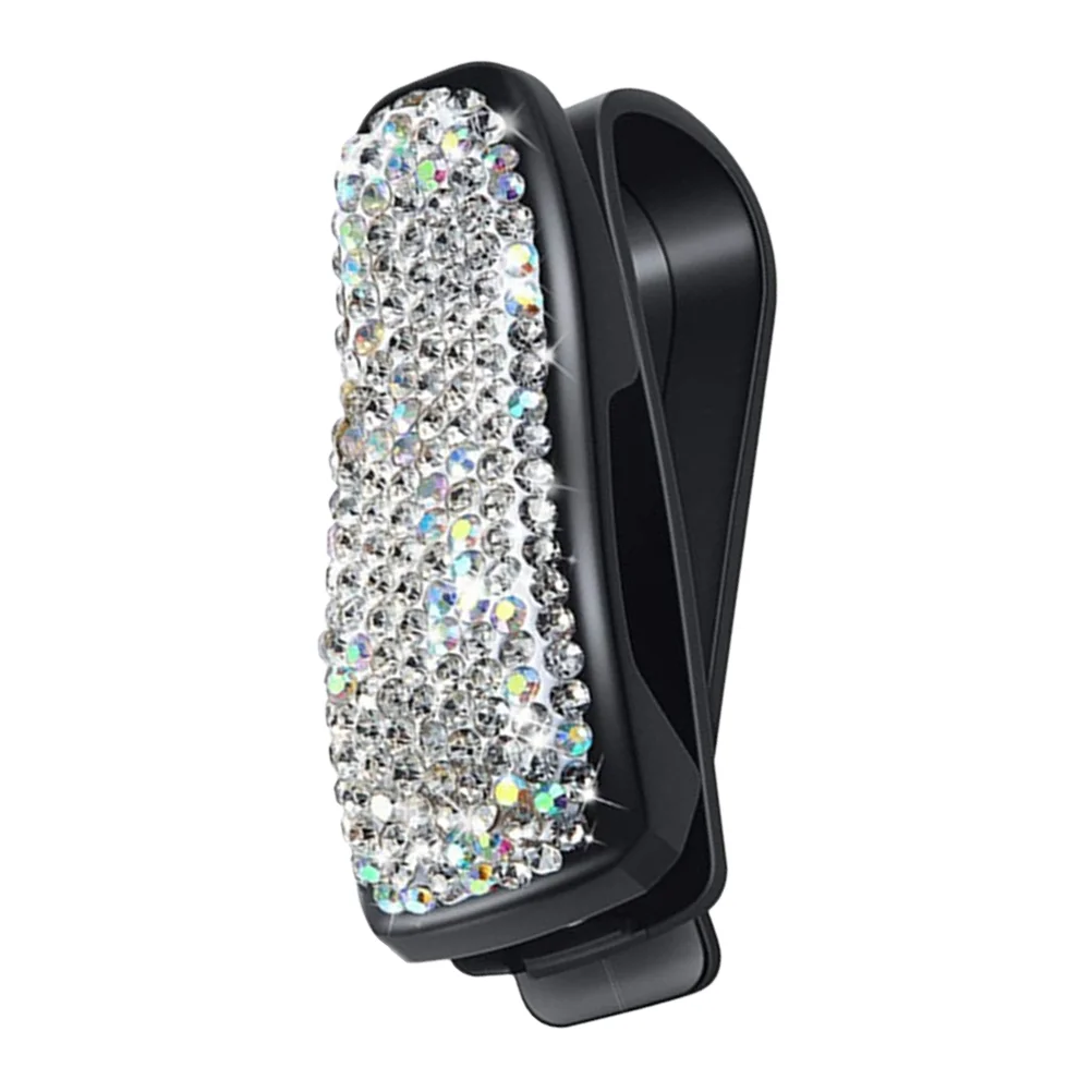 

Visor Holder Glasses Sun Car Clip Sunglasses Organizer Accessories Sunglass Interior Auto Air Vent Eyeglass Mount Clips Crystal