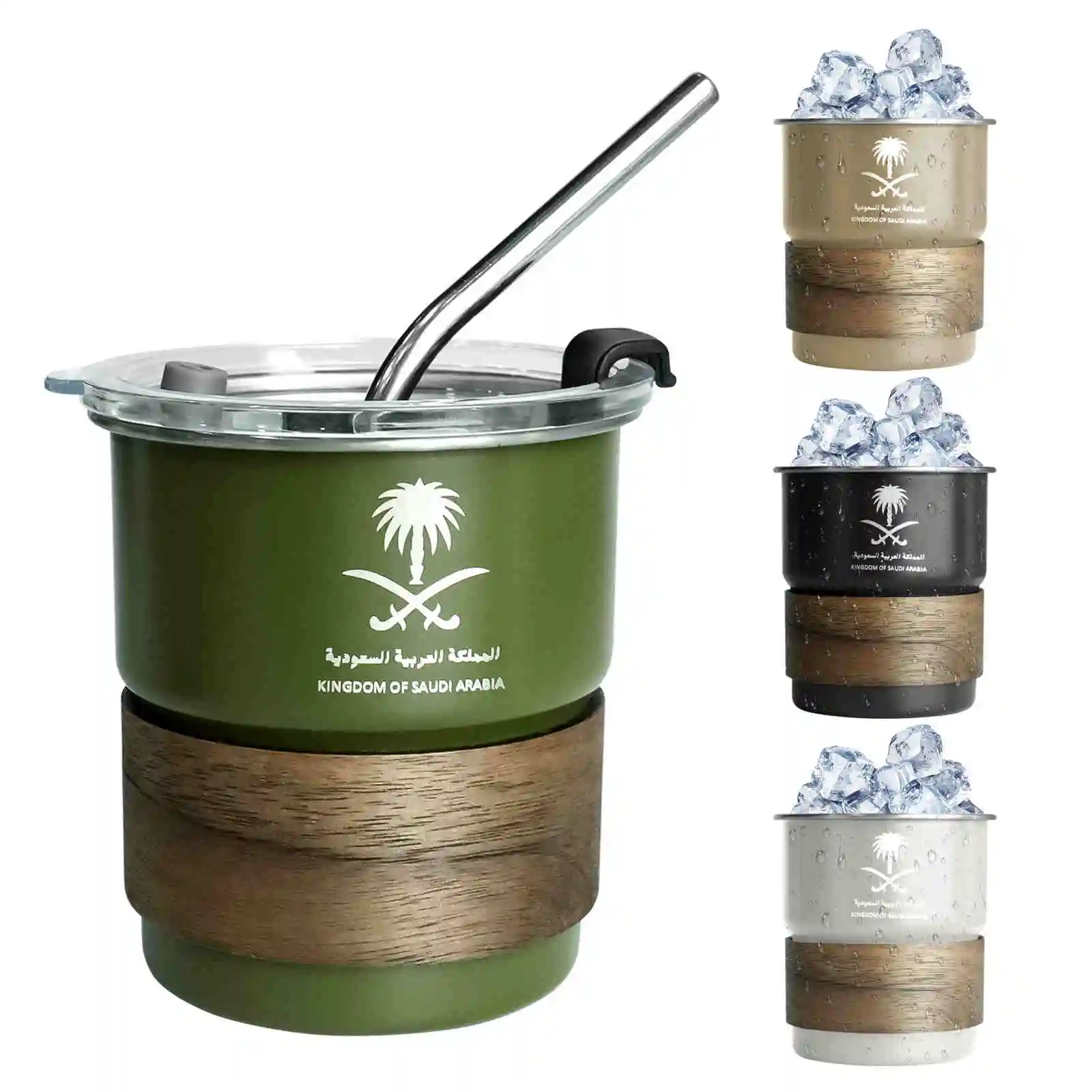 300 мл национальный герб Саудовской Аравии логотип чашка из нержавеющей стали