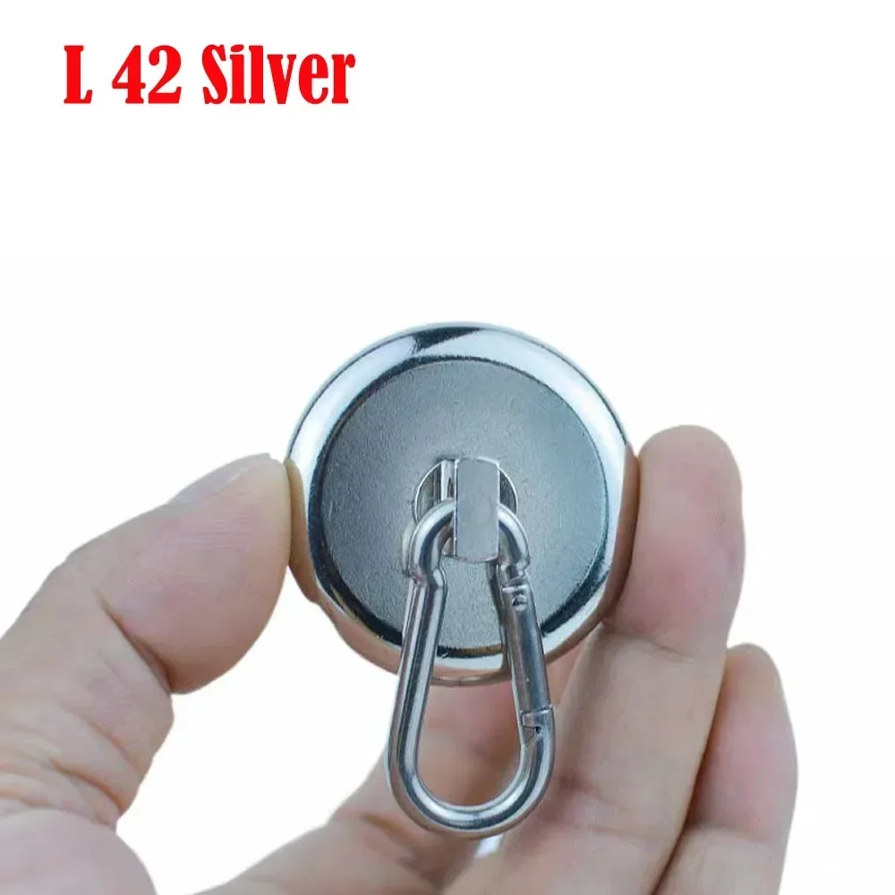 Магнитные крючки Сильные магниты Сверхмощные неодимовые магнитные крючки с поворотным карабином для магнитных материалов на холодильник