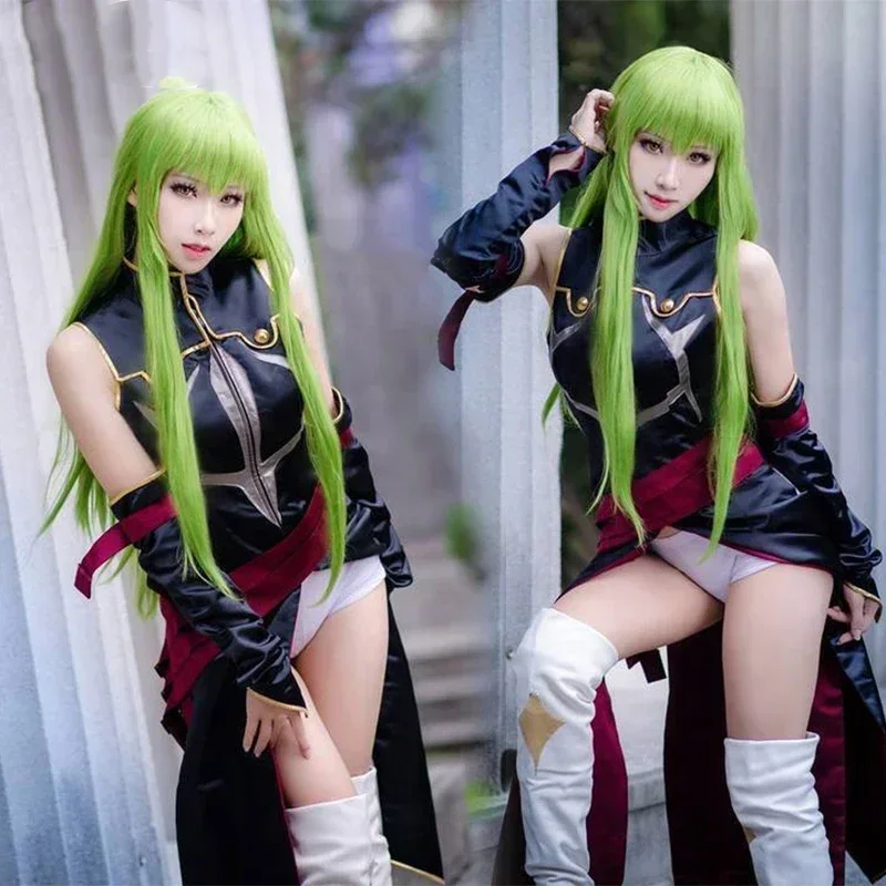 Аниме Code Geass Queen CC Косплей Костюм Хэллоуин Карнавал Ведьма Черная Униформа