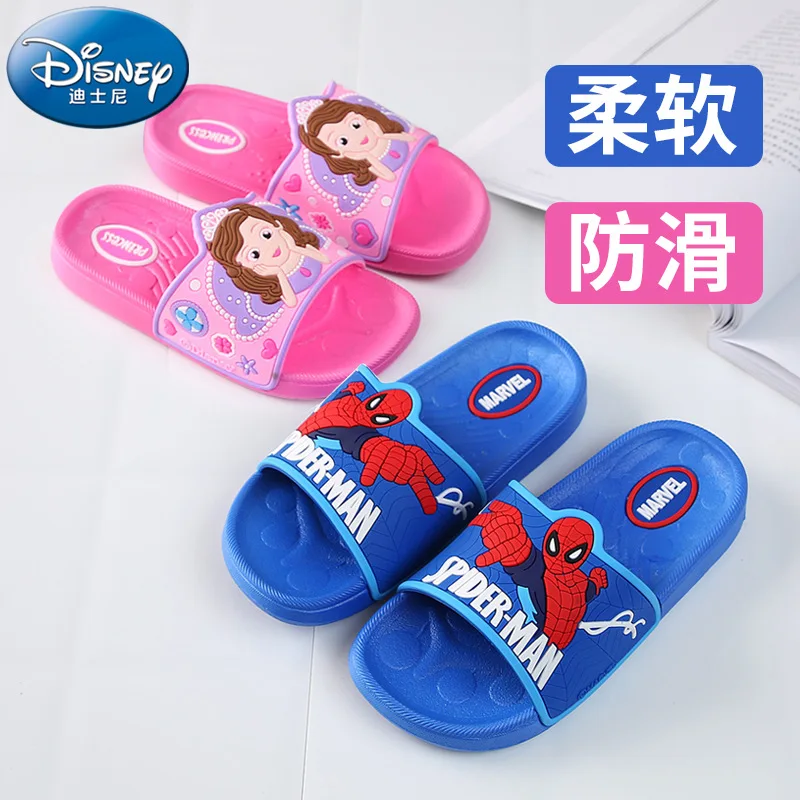 

Disney Children's Slippers Boys Indoor Car Baby Household Non-slip Cartoon Girls princess Sandals and Slippers Summer