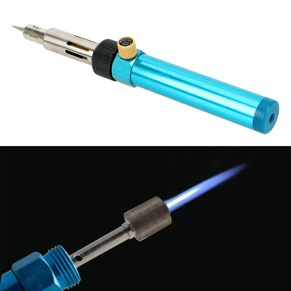 

210~400Centigrade Welding Pen 70W-100W Burner 1300Centigrade 17.8cm Adjustable Butane Cordless Iron Pen Solder