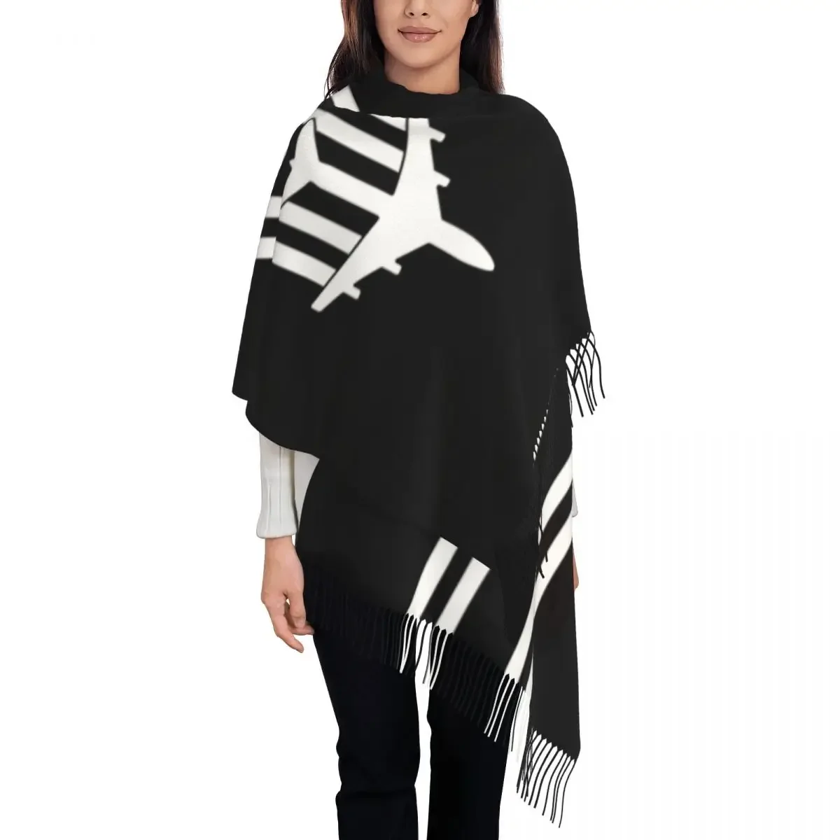 Зимний теплый шарф для мужчин и женщин с принтом на заказ