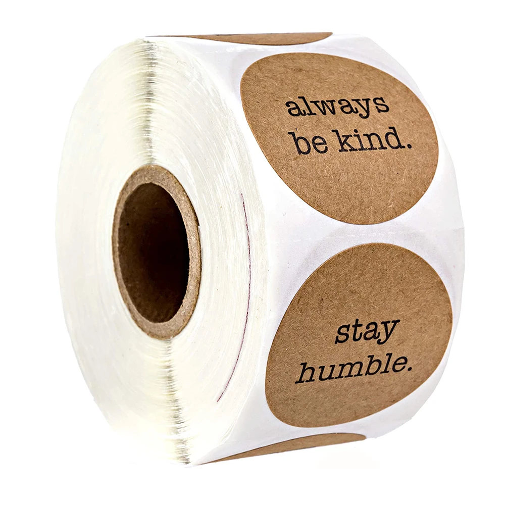 

Натуральные дневные этикетки для герметизации «Always Be Kind» 500 шт./рулон спасибо за Скрапбукинг