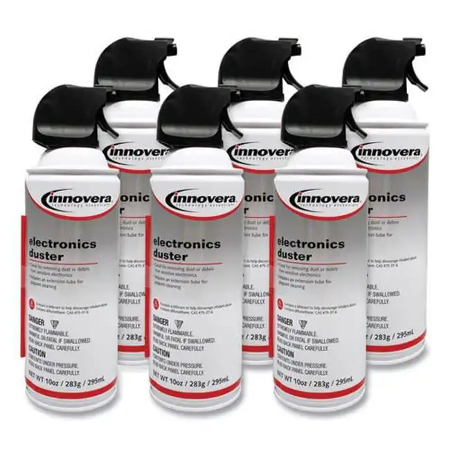 

IVR10016 Compressed Air Duster Cleaner - White - Pack of 6