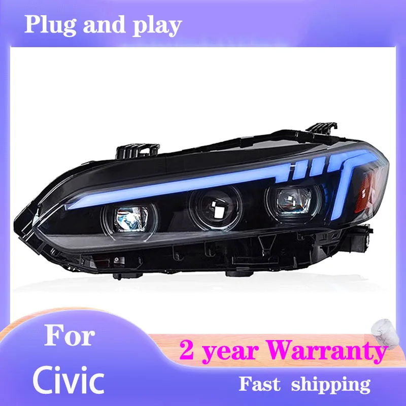 Автомобильный Стайлинг для Honda Civic передняя фара 2022 11th X DRL динамический сигнал