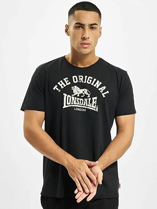 LONSDALE, модные футболки, классная мужская футболка, Повседневная футболка в стиле Харадзюку
