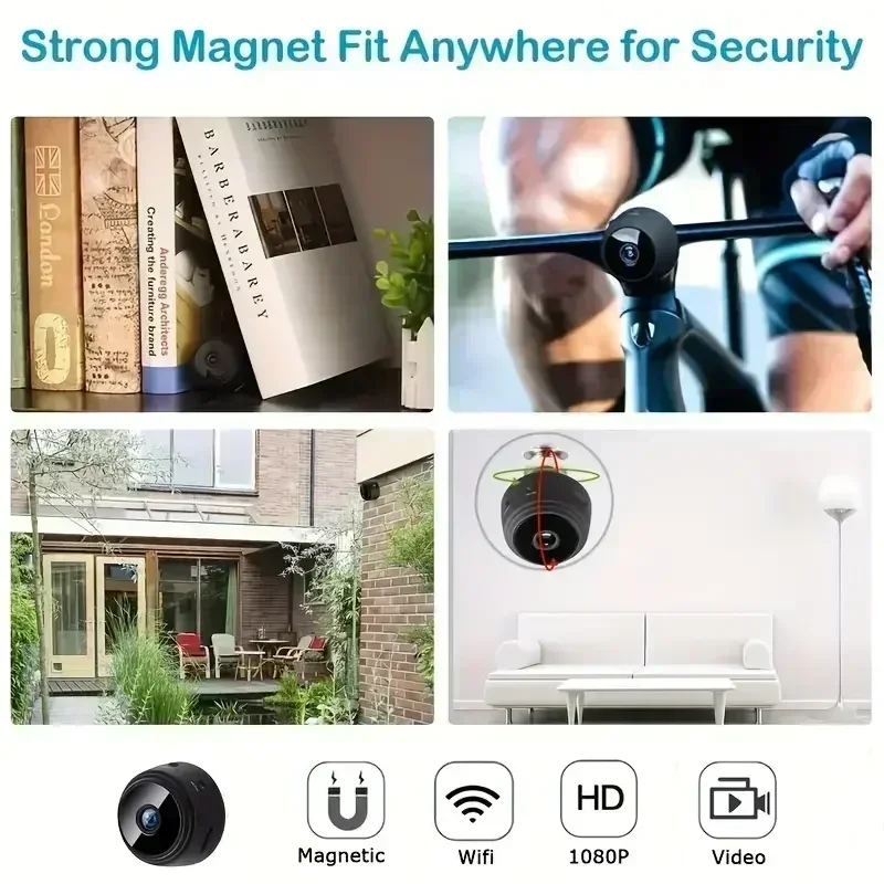 Фото Камера безопасности Lenovo A9 WiFi, мини-видеокамера 1080P HD для помещений, ночная версия, интеллектуальная камера для видеонаблюдения и защиты №2