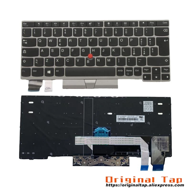 Итальянская клавиатура IT для Lenovo Thinkpad X280 A285 X390 X395 L13 Yoga Gen 1 01YP817 01YP897