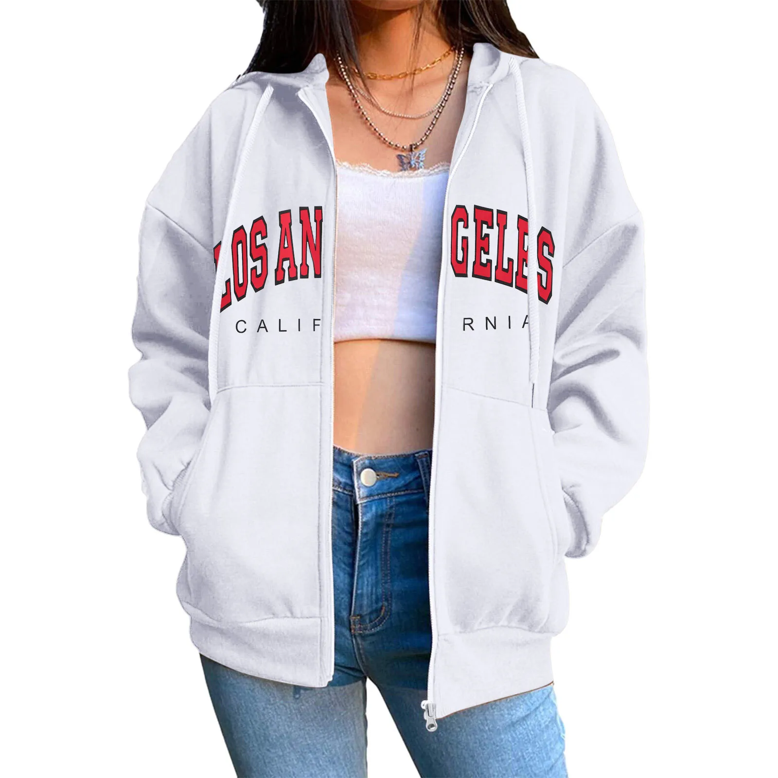 

Womens Zip Hoodie Sweatshirt Gothic Jacket with Pockets Lightweight Zip Hoodie Women Womens Dress Tops