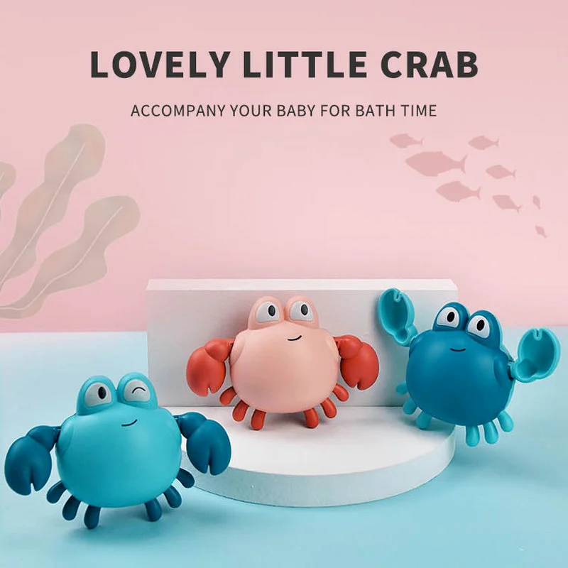 Baby Bath Toys Bathing Cartoon Animal Crab Submarine Swimming Pool Classic Chain Clockwork Water Toy For Children New Baby Bath