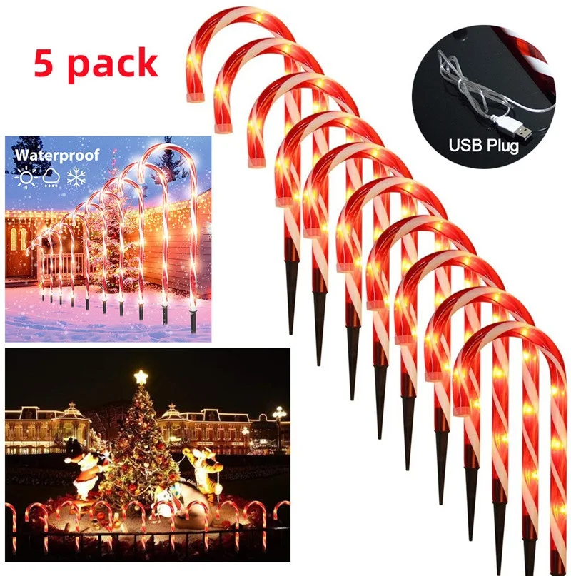 

Рождественские украшения из тростника на солнечной батарее, светильник для сада, заглушка, пробка, Рождественская лампа для газона, уличный...