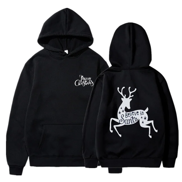 

Christmas Fawn Elk Hoodies Men Women's Fashion Sweatshirt Hoodie Kids Hip Hop Hoodie Boy Tracksuit Girls Fleece Deer Sweat Women