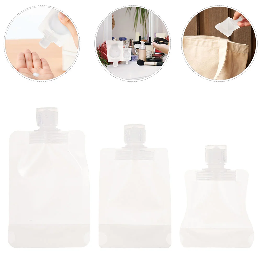 

12 PCS Clear Makeup Bag Clear Bags Lotion Bag Leakproof Liquid Toiletry Travel Dispenser Lotion Squeeze Essence Pa Sample