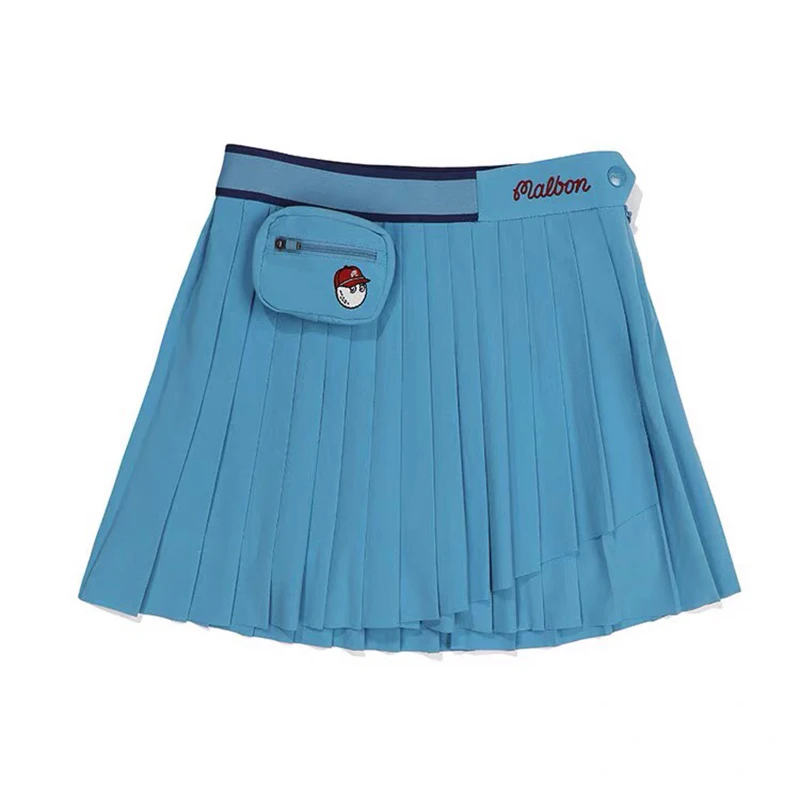 

Women's Athletic Golf Skirts with Mini Bag Fashion Causal Women Golf Wear Clothing Running Sports Pleated Shorts Tennis Skirt