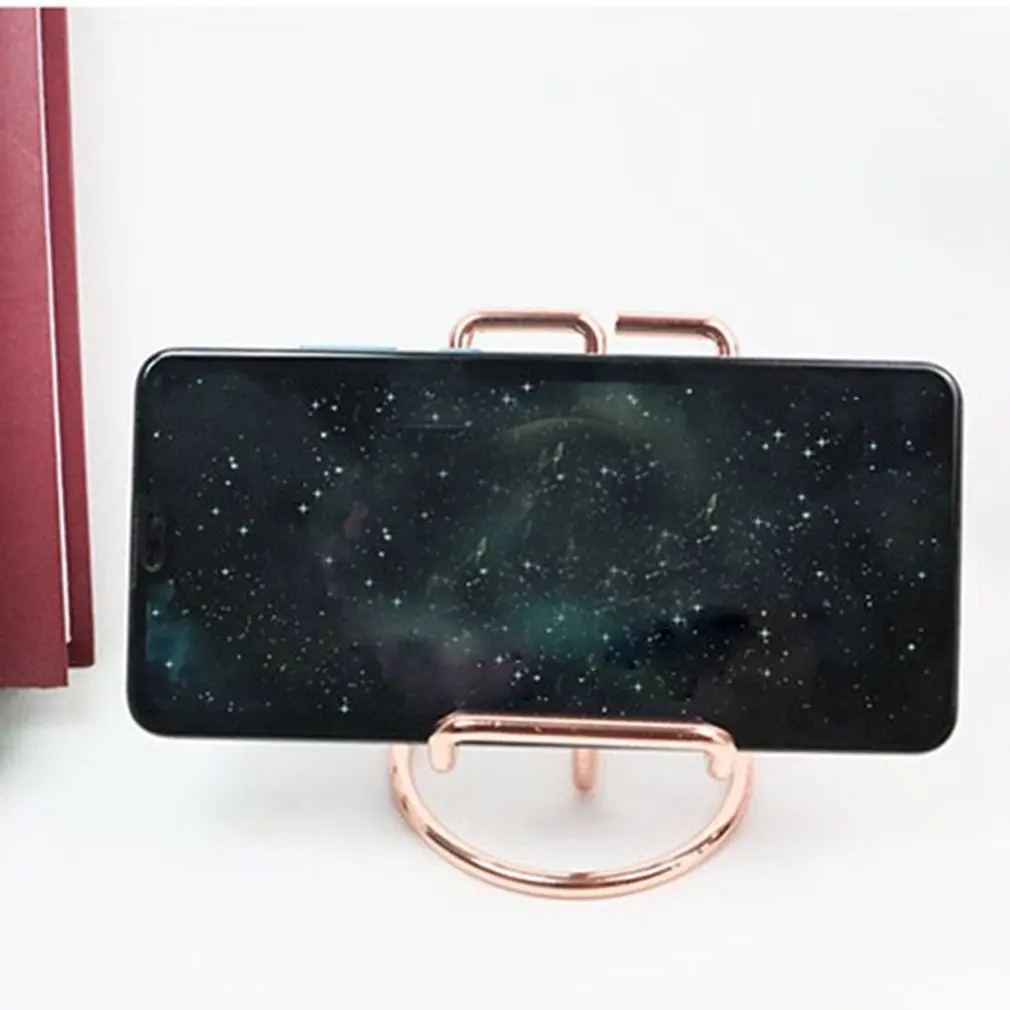 1pc Luxury Golden Desk Phone Holder Aluminum Business Card Rack Office Supplies Display Stand Accessories | Мобильные телефоны и