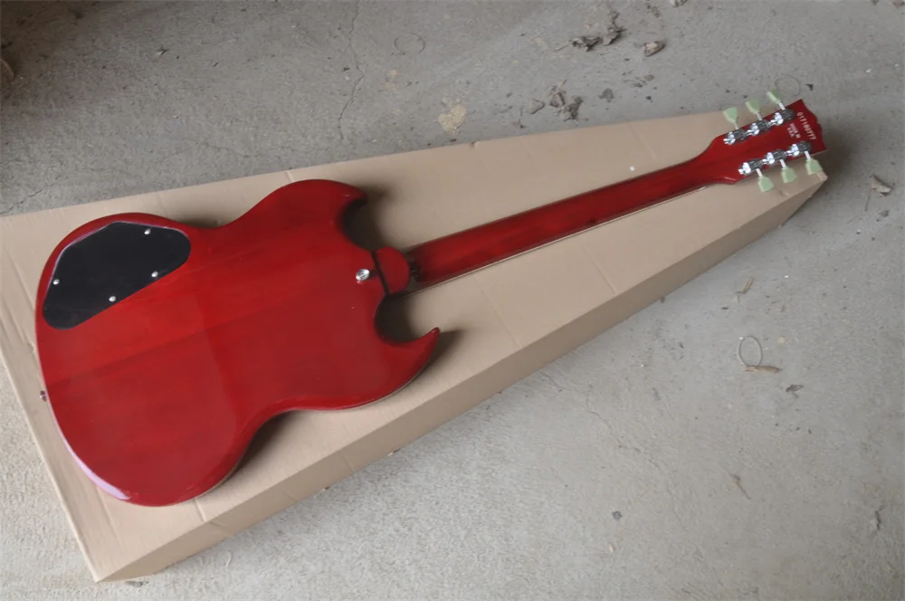 S G 400 электрическая гитара, темно-красный цвет, черный, палисандр, фингерборд, хромированная металлическая гитара, реальные фотографии в нал...