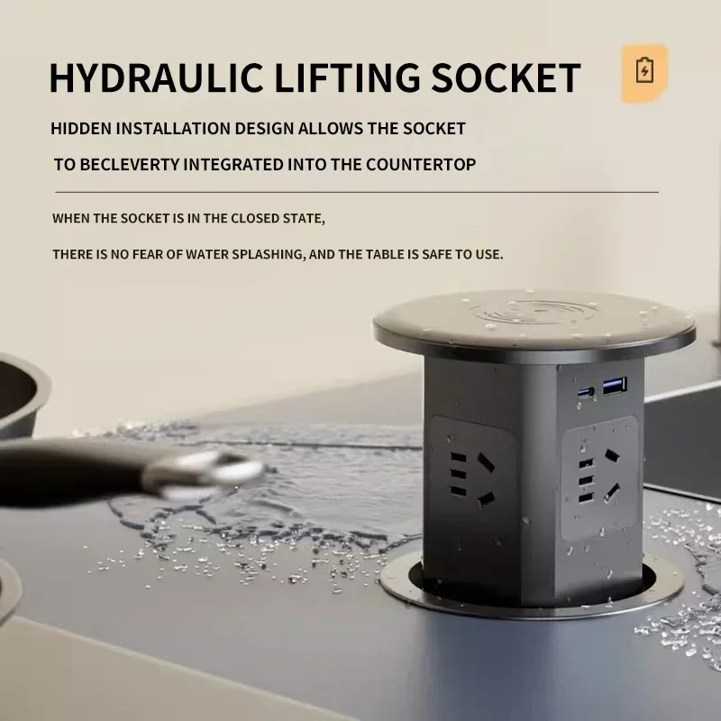 Автоматическая выдвижная настольная скрытая розетка стандартная универсальная