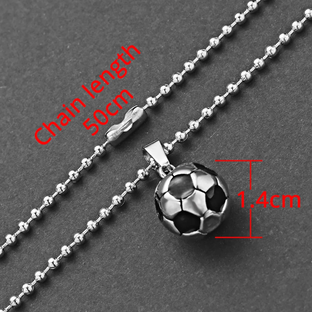Stainless Steel Football Necklace Titanium Sport Pendant for Men Women Hip Hop Gifts Personality Motion Necklaces X620 | Украшения и