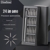 24 in 1 precision screwdriver set home portable light weight screwdriver kits magnetic screwdriv set kit bits torx hex for phone