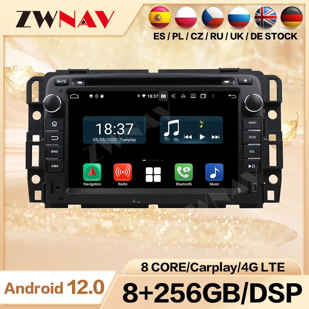 

2 din Android 12.0 screen Car Multimedia player For GMC Yukon Tahoe 2007-2012 audio radio stereo GPS navi head unit auto stereo