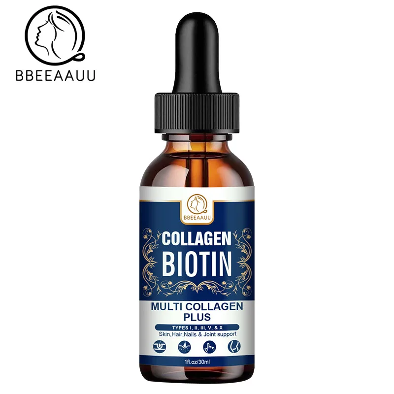 

Bbeeaauu Collagen Biotin Drops Increase Collagen Anti-Aging Firm Skin Promote Hair Growth Reduce Hair Loss Healthy Hair Restorer