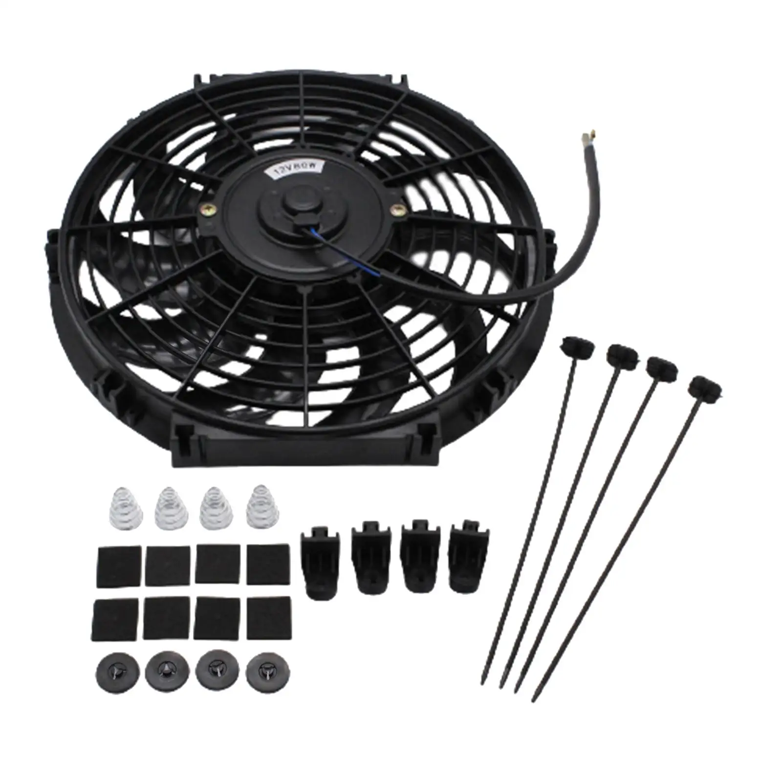 

Electric Radiator Cooling Fan Black Mount Kit 12V 12'' for Pickup Truck