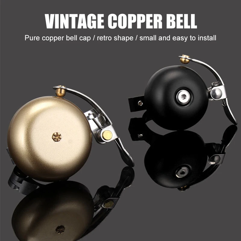 

PCycling Bicycle Copper Bell Retro Mountain Road Dead Speed Car Manual High Decibel Small And Easy To Install Metal Base Durable