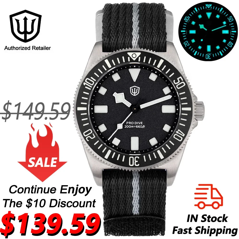 Фото Watchdives EXD 38 мм винтажные часы VH31 с секундным механизмом с сапфировым стеклом BGW9 светящиеся 20 бар водонепроницаемые титановые часы мужские №1