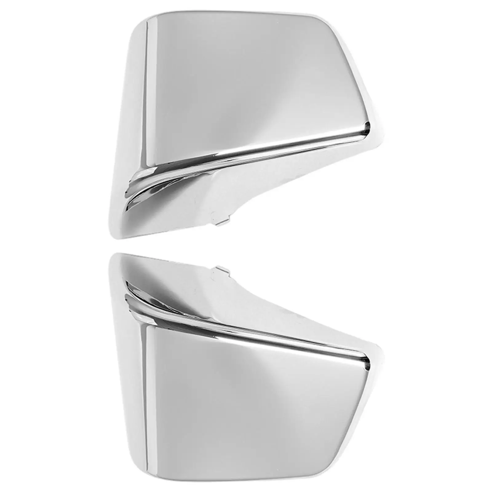 

2x Motorcycle Chrome Battery Side Fairing Cover Two Left Right Guard for Shadow 1997-200 VT400 VT750 Accessories