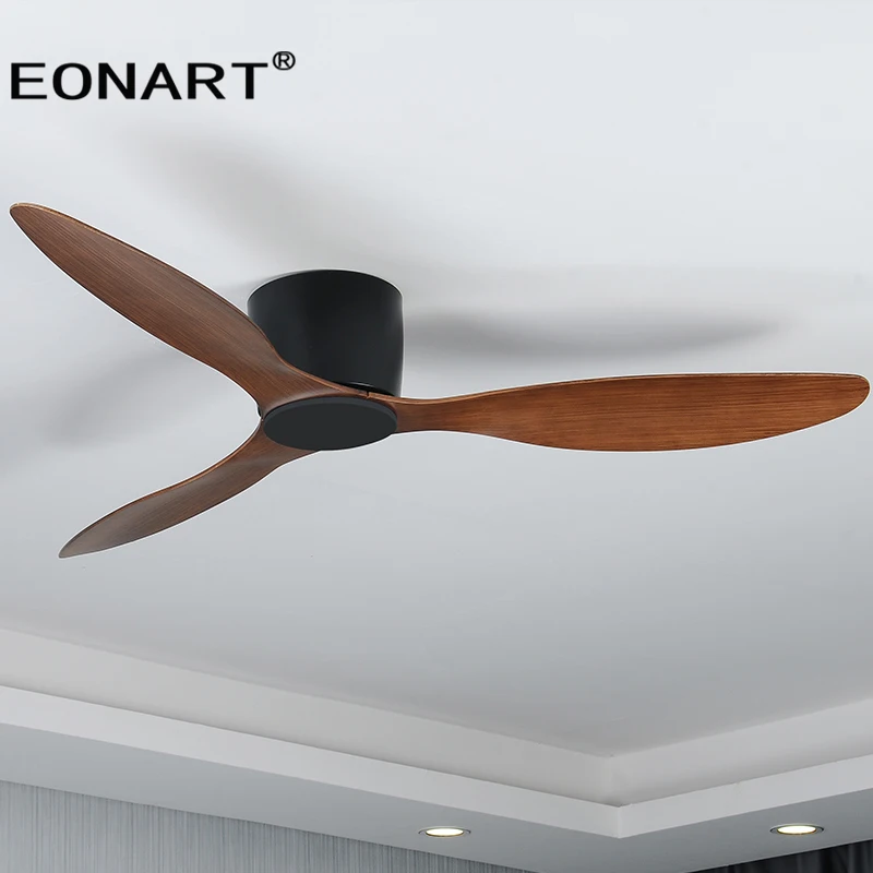 

EONART Lower Floor Led DC Ceiling Fan With Lamp Remote Control Black Ceiling Fans For Home With Light 220v Ventilador De Techo