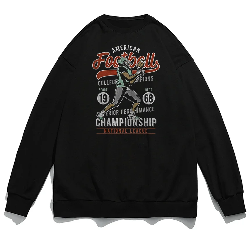 

COOLMIND cotton unisex Sweatshirts casual loose Amrican football men Sweatshirts drop sholder sweater men hooded sweatshirts