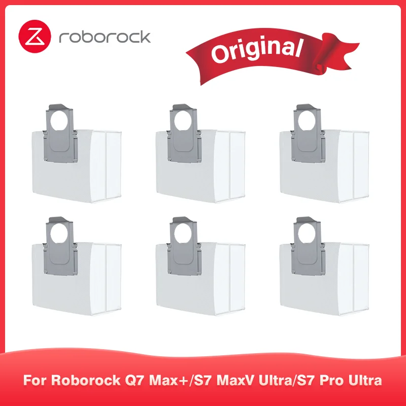 Roborock-Bolsa de polvo Original para Robot aspirador, repuestos de repuesto para aspiradora, para Roborock Q7 Max +/S7 MaxV Ultra/S7 Pro Ultra
