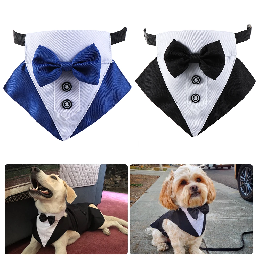 

New Comfortable Adjustable Cute Pet Accessories Dog Cat Grooming Tuxedo Bow Ties Dog Necktie Formal Tie Dog Suit