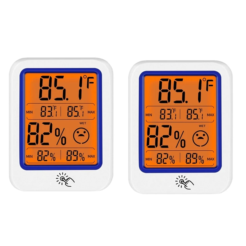 

2-Pack Digital Indoor Hygrometer&Thermometer,Home Humidity Gauge Indicator Accurate Temperature Monitor With Backlight