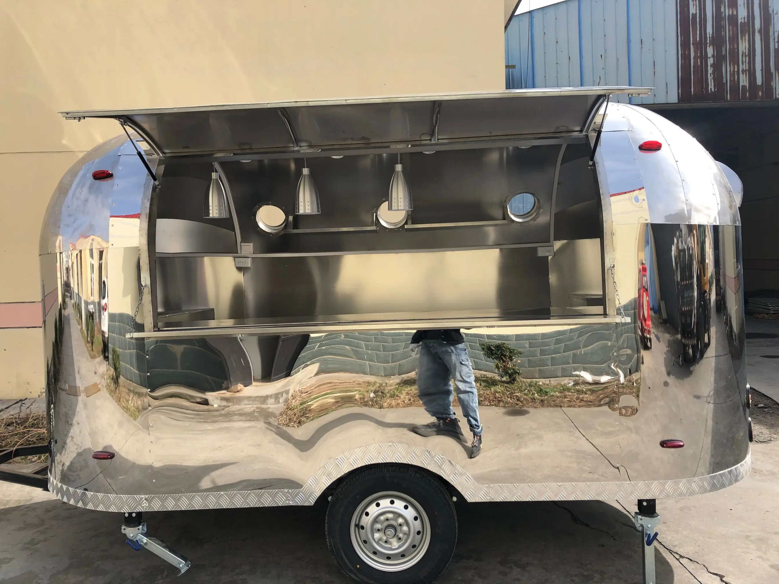 OEM быстрая воздушная потоковая уличная Фототехника винтажные прицепы для пиццы