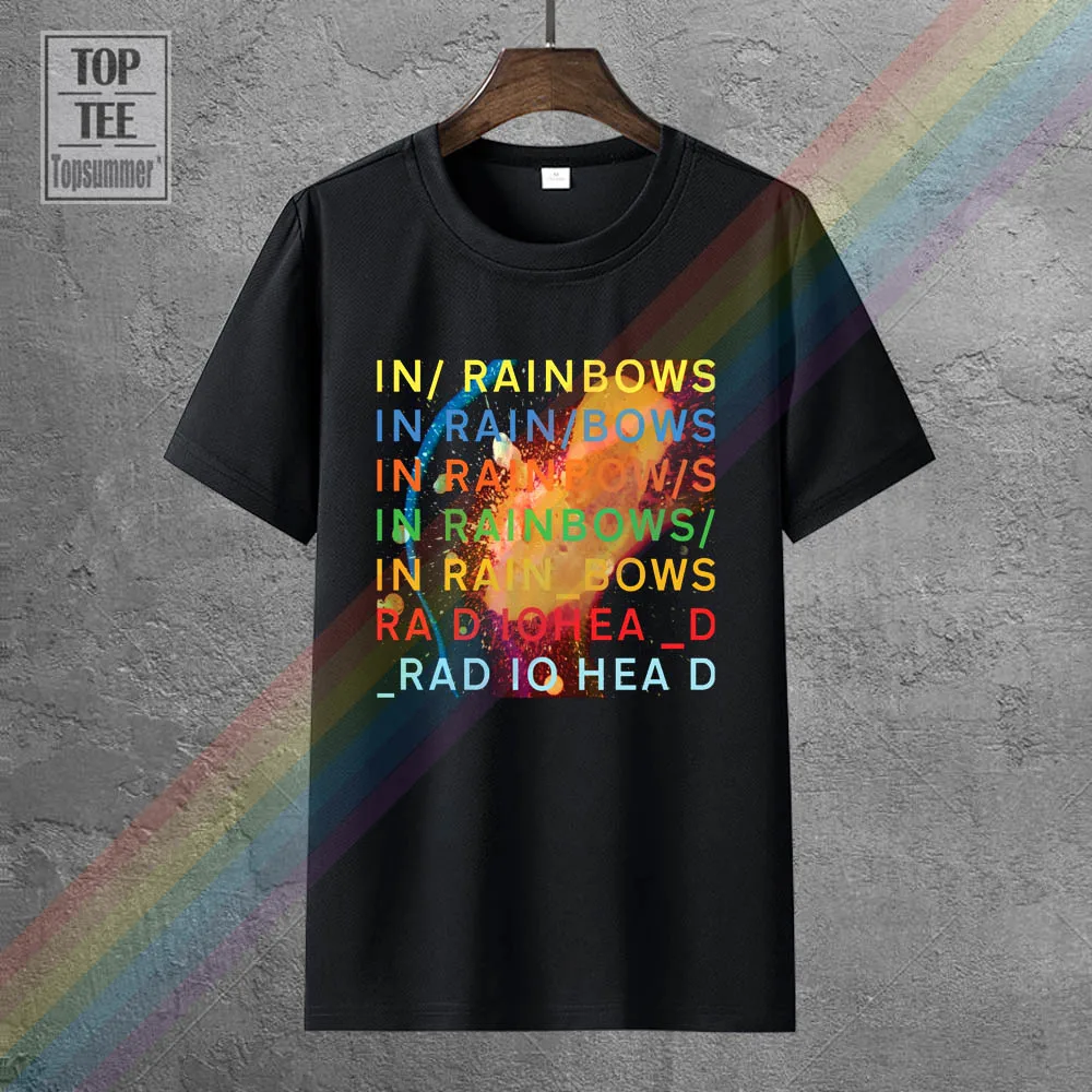 

Radiohead In Rainbows Rock Radiohead Black Tee Size S-3Xl Men'S Cotton T-Shirt Fashion Men T Shirt Normal