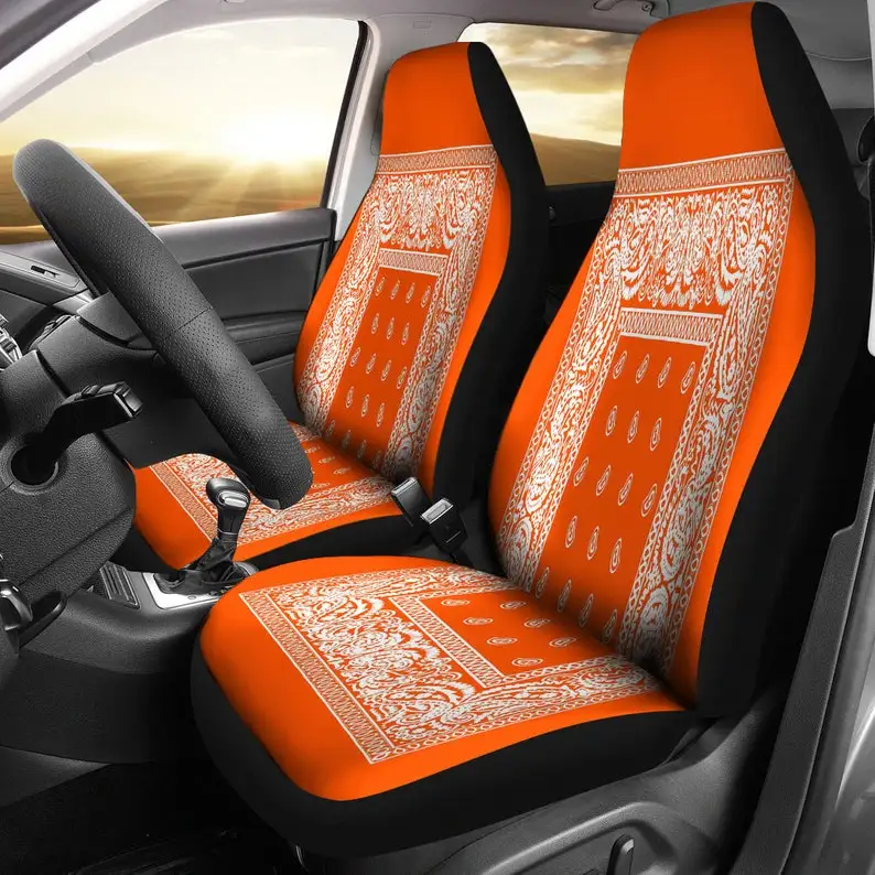 

Orange Bandanna Car Seat Covers