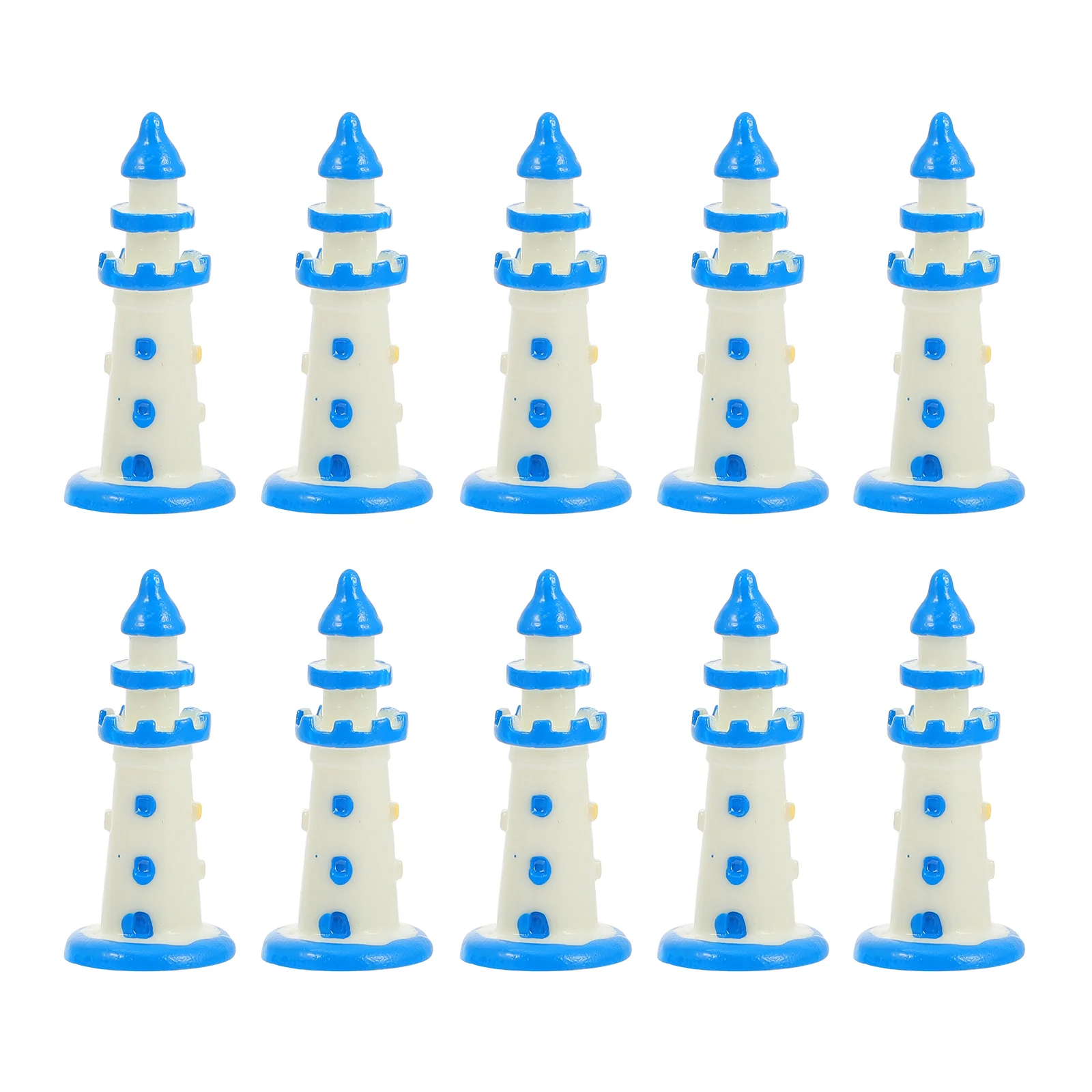 

10pcs Resin Lighthouse Model Nautical Lighthouse Decoration Train Railway Scenery Building Lighthouse DIY House Accessories,