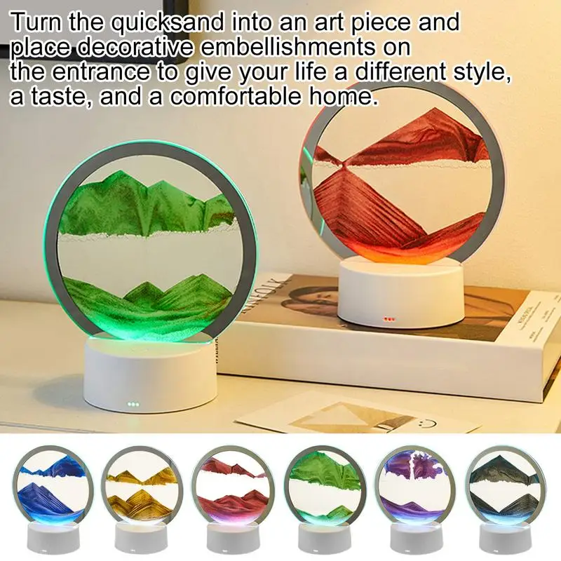 

Настольная лампа с 3D изображением песка, подвижная лампа с USB-зарядкой для рисования, ночник, настольное украшение, декоративная модель с сенсорным выключателем