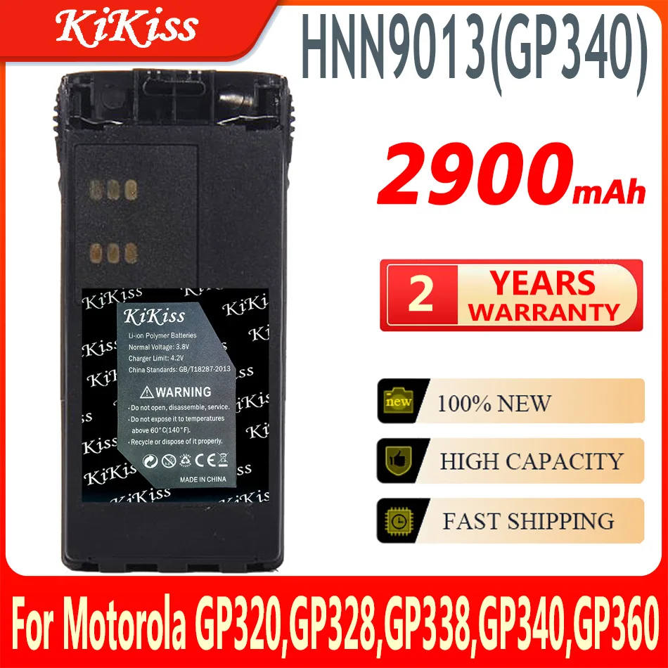 

Аккумулятор 2900 мАч KiKiss HNN9013 (GP340) для Motorola GP320, GP328, GP338, GP340, GP360, GP380, батареи большой емкости